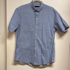 Zachary Prell Men's Patterned Blue Button Down Shirt